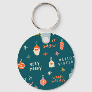 Vintage Christmas 2020: Ornamental Pattern Key Ring