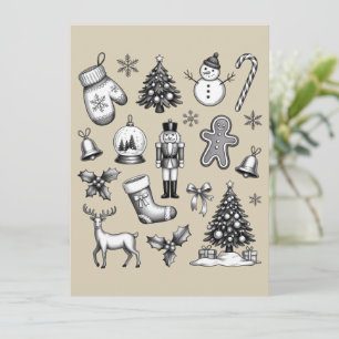 Vintage Christmas 90s Retro Xmas Holiday Card