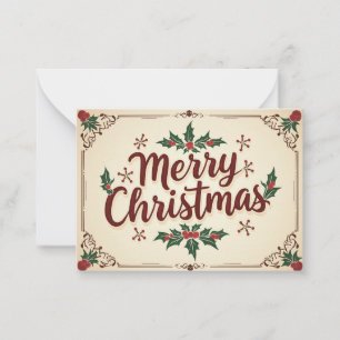 Vintage Christmas Advice Card