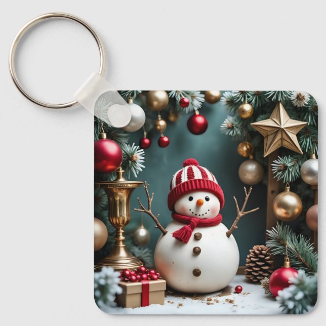 Vintage Christmas - Aluminium Keychain (Front)