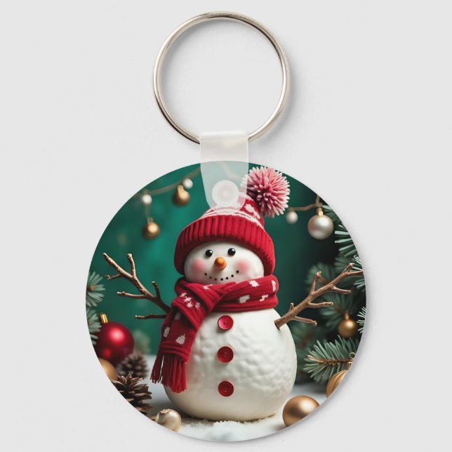 Vintage Christmas - Aluminium Keychain (Front)