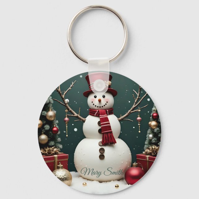 Vintage Christmas - Aluminium Keychain (Front)
