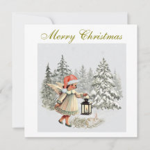 Vintage Christmas Angel and Child 
