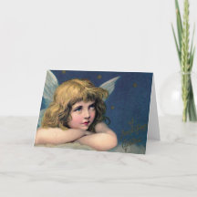 Vintage Christmas Angel and Gold Stars