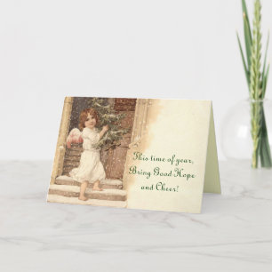 Vintage Christmas Angel Card