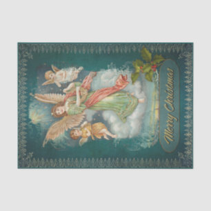 Vintage Christmas Angel & Cherubs Tissue Paper