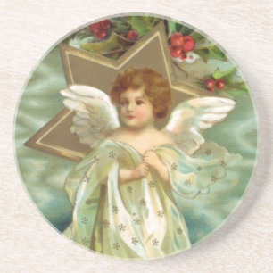 Vintage Christmas Angel Coaster