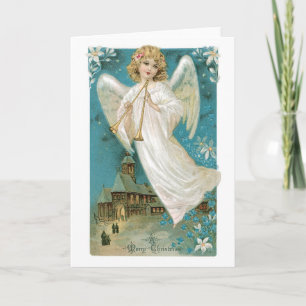 Vintage Christmas Angel Greeting Card