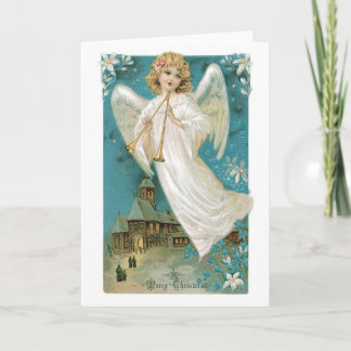 Vintage Christmas Angel Greeting Card