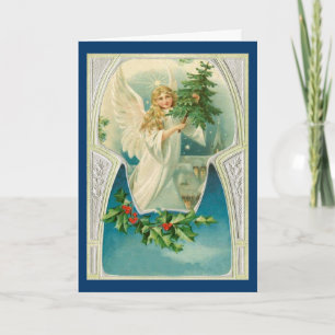 Vintage Christmas Angel Holiday Card