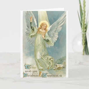 Vintage Christmas Angel Holiday Card