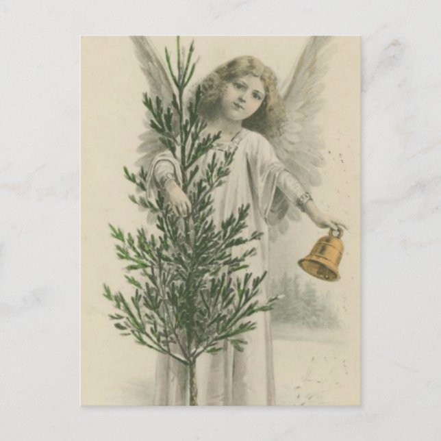Vintage Christmas Angel Holiday Postcard (Front)