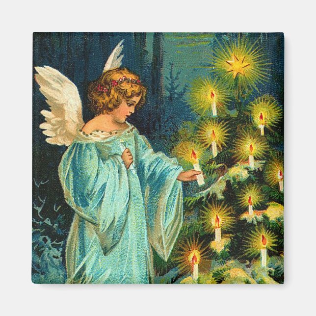 Vintage Christmas Angel Magnet (Front)