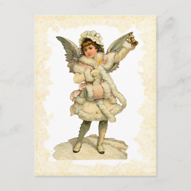 Vintage Christmas Angel Postcard (Front)