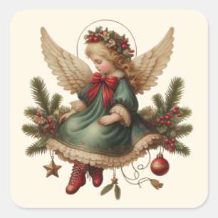 Vintage Christmas Angel Stickers