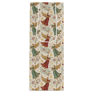 Vintage Christmas Angels Wine Gift Bag