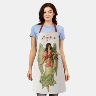 Vintage Christmas, Antique Victorian Angel Apron