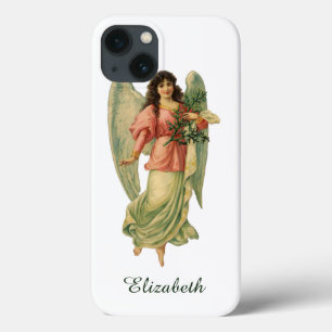 Vintage Christmas, Antique Victorian Angel iPhone 13 Case