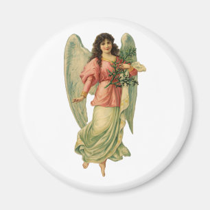 Vintage Christmas, Antique Victorian Angel Magnet