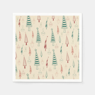 Vintage Christmas Art Plant Art One Little Christm Napkin