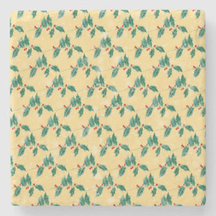 Vintage Christmas Art Stone Coaster