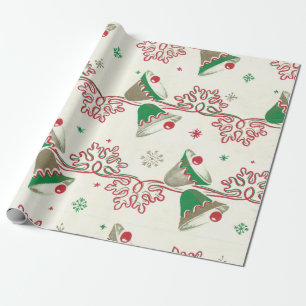 Vintage Christmas Bells Wrapping Paper