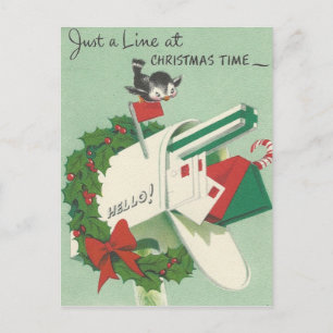 Vintage Christmas Bird Card