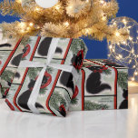 Vintage Christmas Black Cat Looking At Ornament Wrapping Paper<br><div class="desc">Vintage Christmas Black Cat Looking At Reflection In Ornament Wrapping Paper.</div>