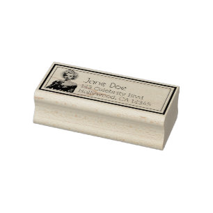 Vintage Christmas Blonde Champagne Art Rubber Stamp