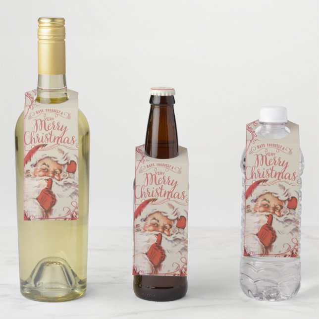 Vintage Christmas  Bottle Tag (In Situ)