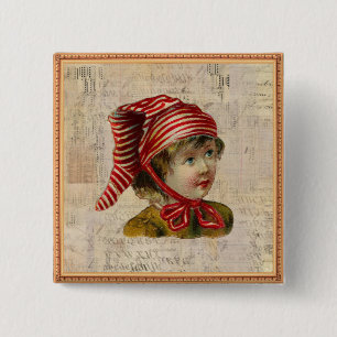 Vintage Christmas Button