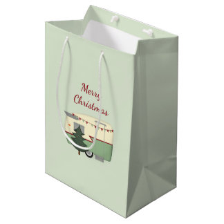 Vintage Christmas Camper Gift Bag