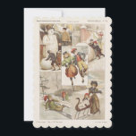 Vintage Christmas Card<br><div class="desc">European Christmas card from the early 1900s
Refashioned into a new scalloped-edge flat holiday card by Nutwood Designs</div>
