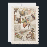 Vintage Christmas Card<br><div class="desc">European Christmas card from the early 1900s
Refashioned into a new scalloped-edge flat holiday card by Nutwood Designs</div>