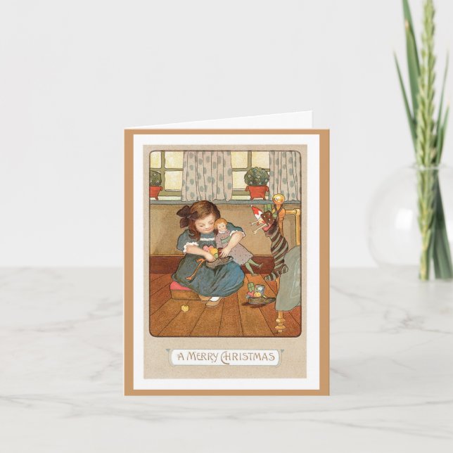 Vintage Christmas Card - A Merry Christmas (Front)