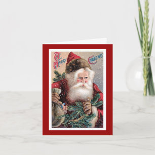 Vintage Christmas Card - A Merry Christmas