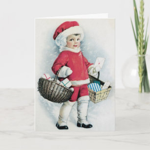Vintage Christmas Card  - Adorable card for Kids