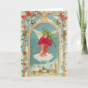 Vintage Christmas Card   Angel