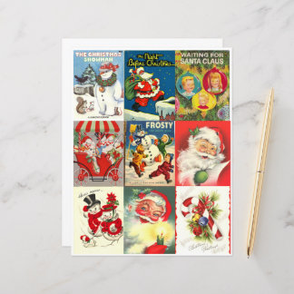 Vintage Christmas Card Collage Sheet
