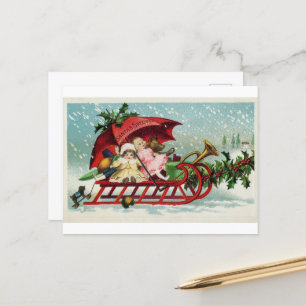 Vintage Christmas Card: Timeless Charm Holiday Postcard
