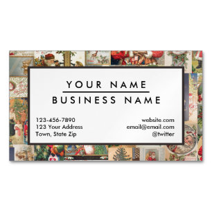 Vintage Christmas Cards Holiday Pattern