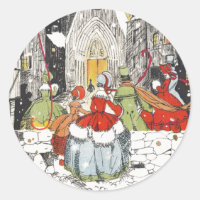 Vintage Christmas Caroler sticker