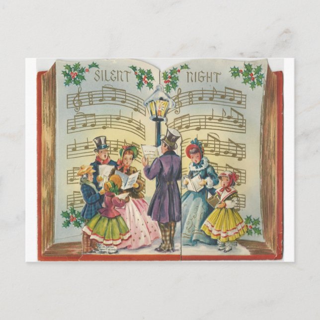Vintage Christmas Carolers Card (Front)