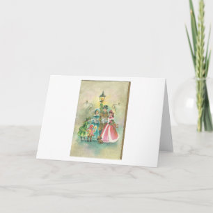 Vintage Christmas Carolers Holiday Card
