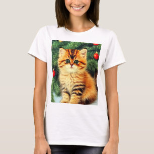 Vintage Christmas Cat T-Shirt