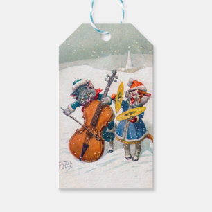 Vintage Christmas Cats, Arthur Thiele Gift Tags