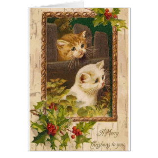 Victorian Christmas Cats Gifts - T-Shirts, Art, Posters & Other Gift