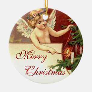 Vintage Christmas Ceramic Ornament