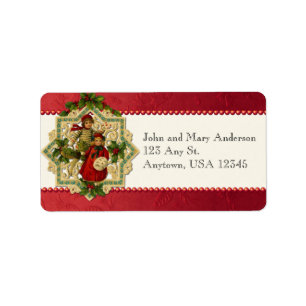 Vintage Christmas Children Address Labels