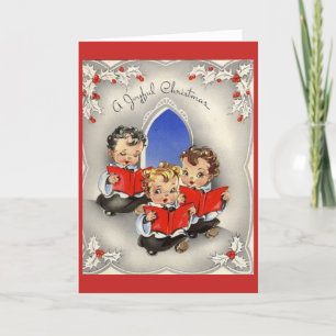 Vintage Christmas - Children in a Choir, Holiday Card